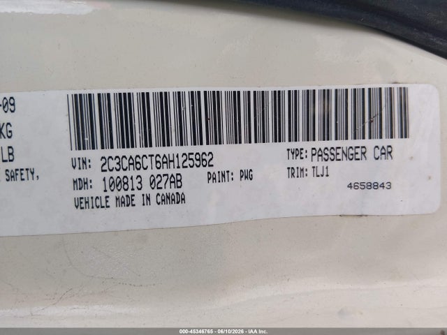 45346765 :رقم المزاد ، 2C3CA6CT6AH125962 vin ، 2010 Chrysler 300c Hemi مزاد بيع