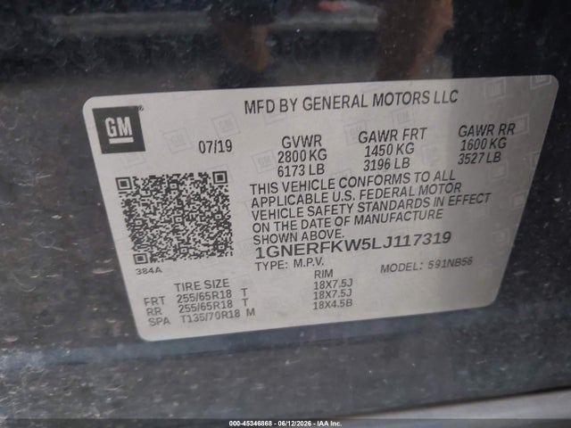Продаж на аукціоні авто 2020 Chevrolet Traverse Fwd Ls, vin: 1GNERFKW5LJ117319, номер лоту: 45346868