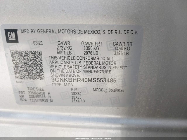 Chevrolet Blazer Awd 2lt 2021 3GNKBHR40MS553485 Image 9
