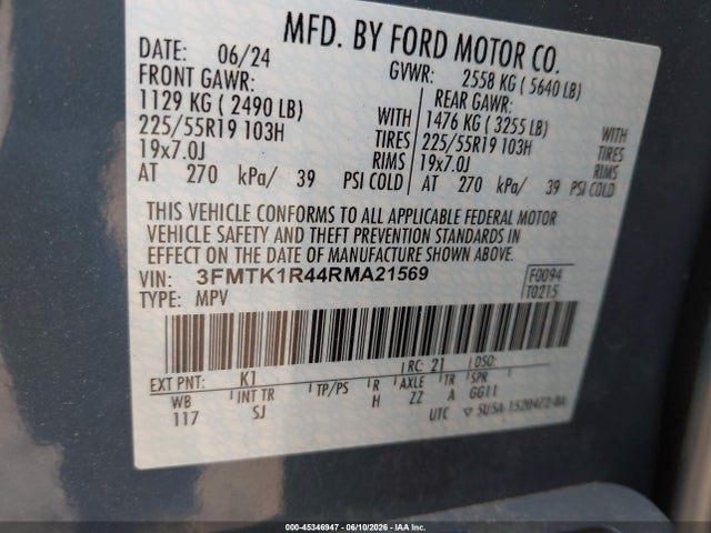 Ford Mustang Mach-e Select 2024 3FMTK1R44RMA21569 Image 9