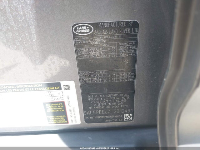 SALEPEEU7L2012481 Land Rover Defender 110 Se