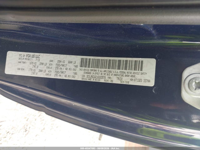 Продажа на аукционе авто 2018 Ram 1500 Tradesman  4x2 8' Box, vin: 3C6JR6DG2JG323572, номер лота: 45347093