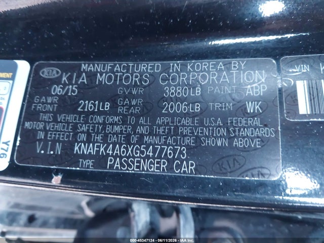 KIA FORTE LX 2016 KNAFK4A6XG5477673 Image 9