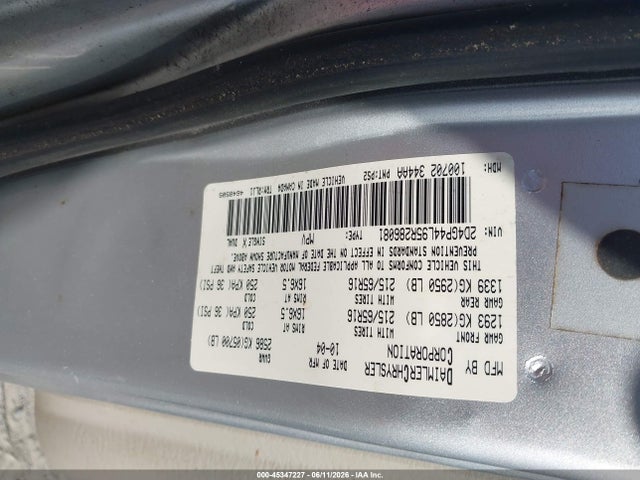 Продаж на аукціоні авто 2005 Dodge Grand Caravan Sxt, vin: 2D4GP44L95R286081, номер лоту: 45347227