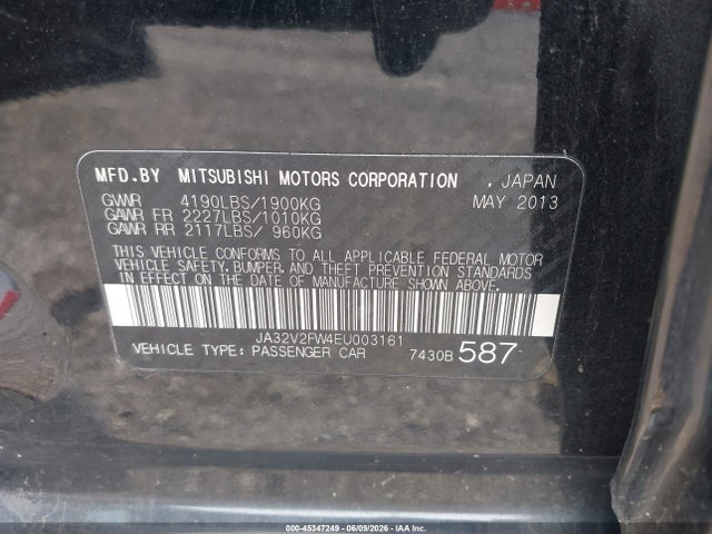 Продаж на аукціоні авто 2014 Mitsubishi Lancer Se, vin: JA32V2FW4EU003161, номер лоту: 45347249