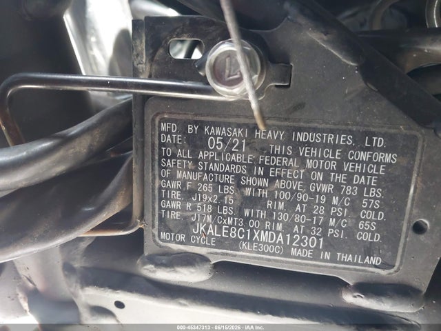 Kawasaki Kle300 C 2021 JKALE8C1XMDA12301 Image 10