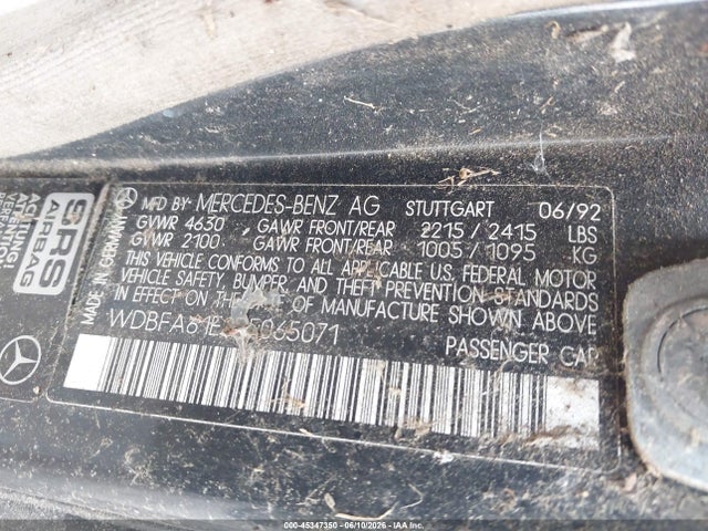 Продаж на аукціоні авто 1993 Mercedes-benz 300 Sl, vin: WDBFA61E2PF065071, номер лоту: 45347350