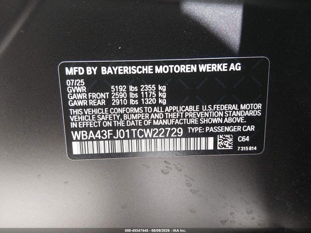 WBA43FJ01TCW22729 BMW 530I