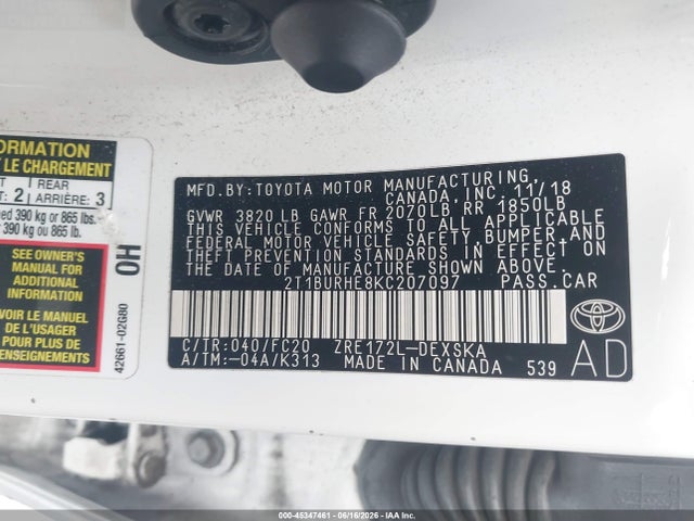 Toyota COROLLA SE 2019 2T1BURHE8KC207097 Image 9