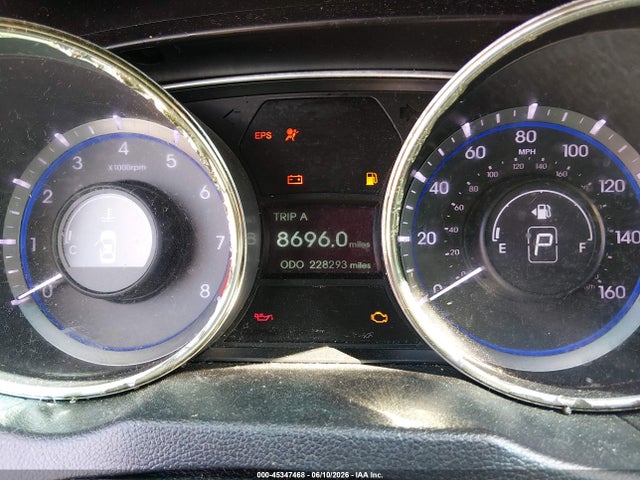 2011 Hyundai Sonata Gls მანქანა იყიდება აუქციონზე, vin: 5NPEB4AC6BH257184, აუქციონის ნომერი: 45347468
