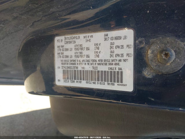 Aukcja sprzedaży 2002 Dodge Ram 1500 St, vin: 3D7HU18N02G129700, numer aukcji: 45347819