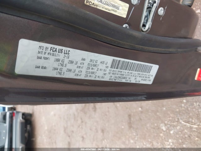 45347860 :رقم المزاد ، 1C4NJCBA6GD688650 vin ، 2016 Jeep Compass Sport مزاد بيع