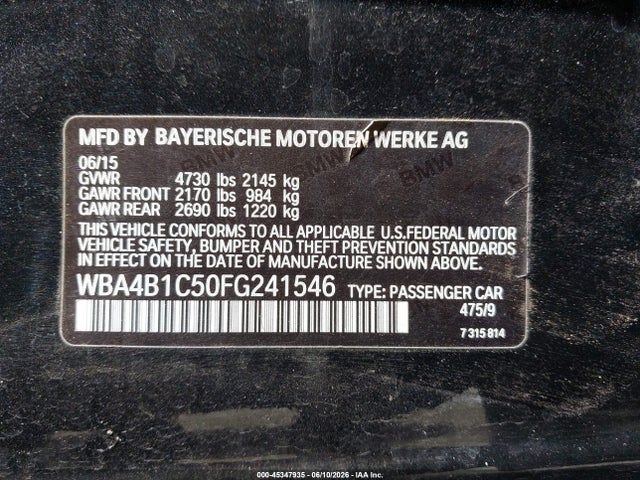 BMW 435i Gran Coupe 2015 WBA4B1C50FG241546 Image 9