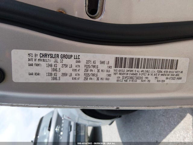 2013 Dodge Journey American Value Pkg მანქანა იყიდება აუქციონზე, vin: 3C4PDCAB6DT502203, აუქციონის ნომერი: 45347952