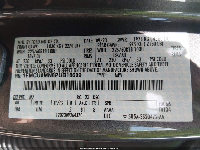 Ford Escape St-line 2023 1FMCU0MN8PUB18609 Image 9