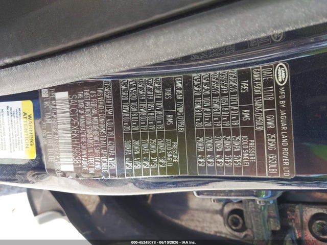 SALCT2FX6KH799381 Land Rover Discovery Sport Hse Lux