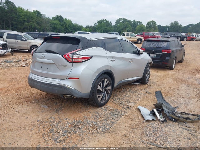45348089 :رقم المزاد ، 5N1AZ2MH1FN227209 vin ، 2015 Nissan Murano Platinum مزاد بيع