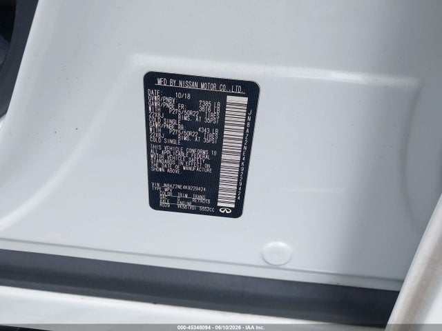 Продажа на аукционе авто 2019 Infiniti Qx80 Limited, vin: JN8AZ2NE4K9229424, номер лота: 45348094