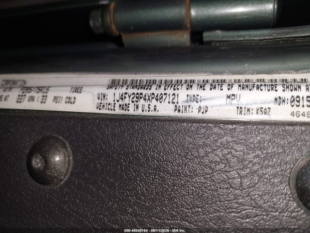 Продаж на аукціоні авто 1999 Jeep Wrangler Se, vin: 1J4FY29P4XP407121, номер лоту: 45348164