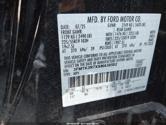 Ford Mustang Mach-e Premium 2025 3FMTK3R7XSMA38582 Image 9