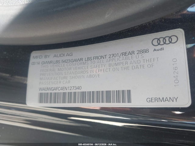 WAUWGAFC4EN127340 Audi A7 3.0t Premium Plus