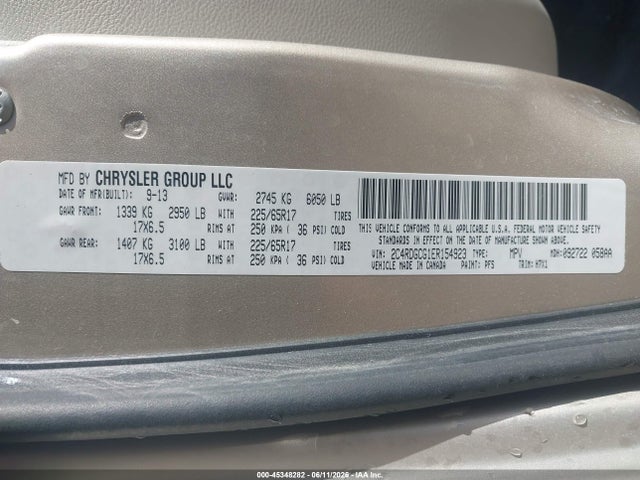 Dodge Grand Caravan Sxt 2014 2C4RDGCG1ER154923 Image 9