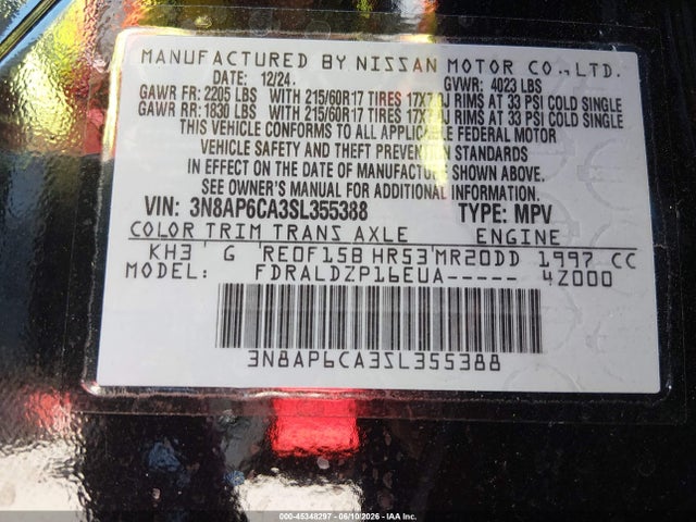 3N8AP6CA3SL355388 Nissan Kicks Sv Fwd