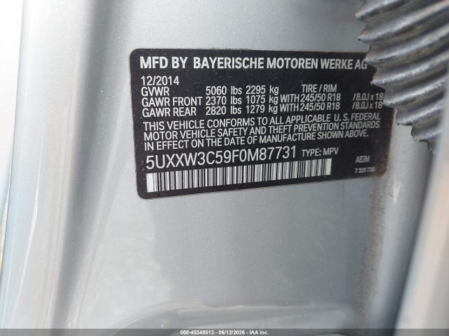 Продажа на аукционе авто 2015 Bmw X4 Xdrive28i, vin: 5UXXW3C59F0M87731, номер лота: 45348513