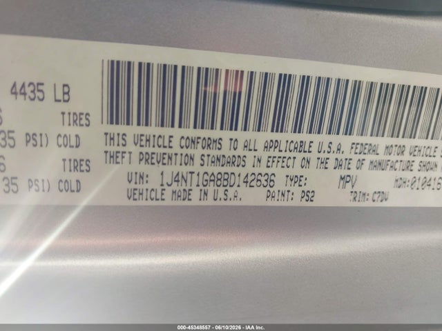 Продажа на аукционе авто 2011 Jeep Patriot Sport, vin: 1J4NT1GA8BD142636, номер лота: 45348557