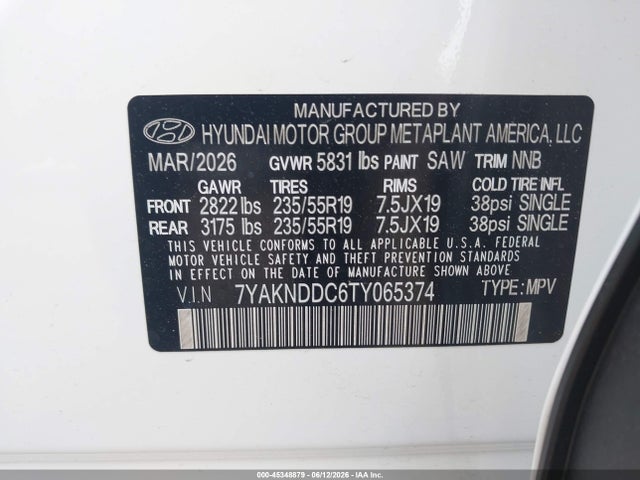 Hyundai Ioniq 5 Sel 2026 7YAKNDDC6TY065374 Image 9
