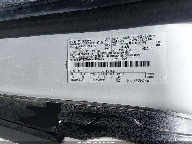 1FTBW2XM4KKB08415 Ford Transit-350