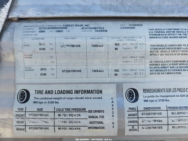 Coachmen Catalina 2022 5ZT2CAZB6NX025282 Image 9