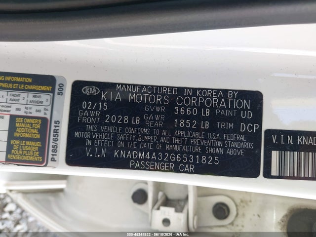 KIA RIO LX 2016 KNADM4A32G6531825 Image 9