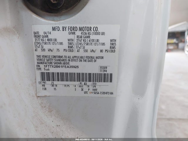 Ford F-250 Xl 2015 1FT7X2B61FEA35925 Image 9