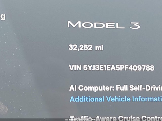 Продаж на аукціоні авто 2023 Tesla Model 3 Rear-wheel Drive, vin: 5YJ3E1EA5PF409788, номер лоту: 45349156