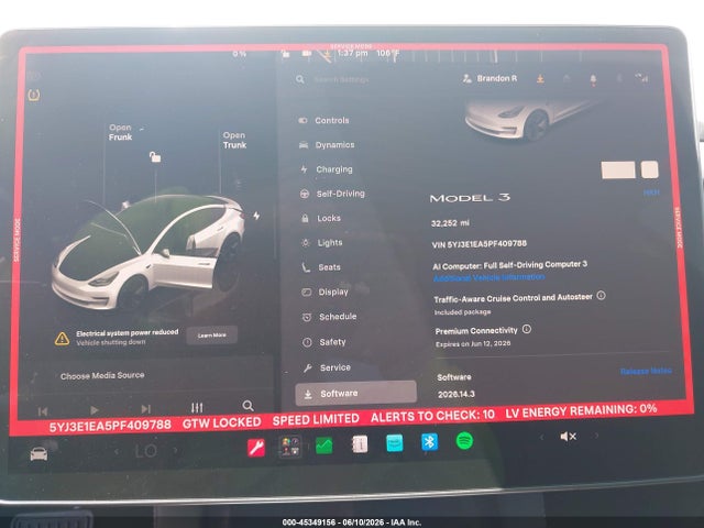 Продаж на аукціоні авто 2023 Tesla Model 3 Rear-wheel Drive, vin: 5YJ3E1EA5PF409788, номер лоту: 45349156