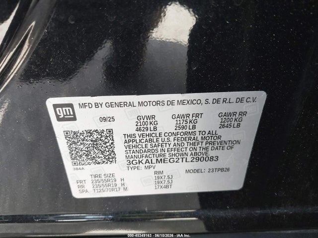 Продажа на аукционе авто 2026 Gmc Terrain Fwd Elevation, vin: 3GKALMEG2TL290083, номер лота: 45349163