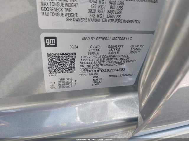 2025 Gmc Sierra 1500 2wd  Short Box Slt მანქანა იყიდება აუქციონზე, vin: 1GTPHDED1SZ114503, აუქციონის ნომერი: 45349196