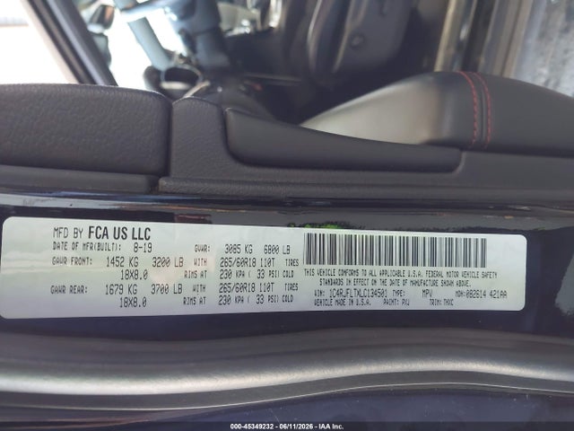 1C4RJFLTXLC134501 Jeep Grand Cherokee Trailhawk 4x4