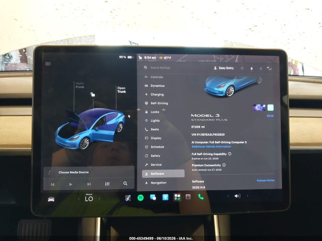 45349499 :رقم المزاد ، 5YJ3E1EA2LF632820 vin ، 2020 Tesla Model 3 Standard Range Plus Rear-wheel Drive/standard Range Rear-wheel Drive مزاد بيع