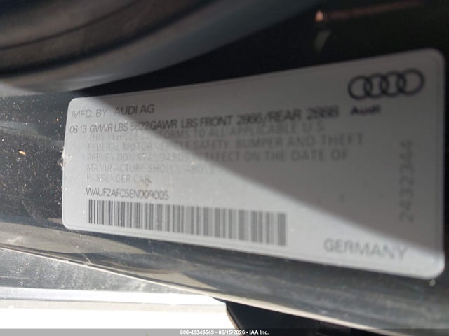 2014 Audi S6 4.0t Prestige მანქანა იყიდება აუქციონზე, vin: WAUF2AFC5EN009005, აუქციონის ნომერი: 45349549
