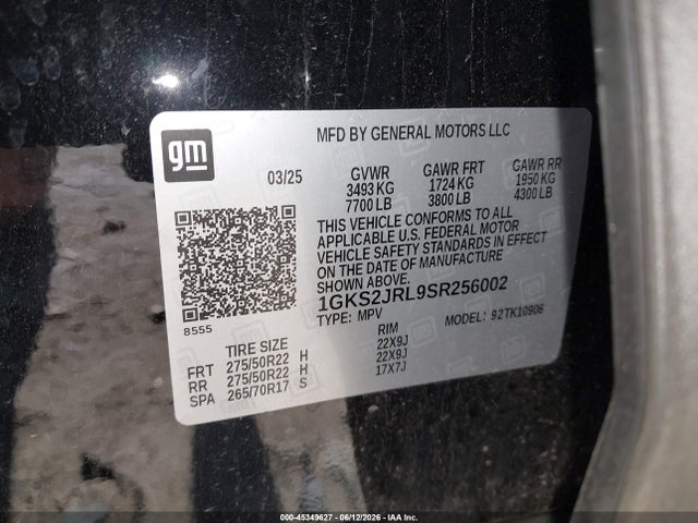 GMC Yukon Xl 4wd Denali 2025 1GKS2JRL9SR256002 Image 9