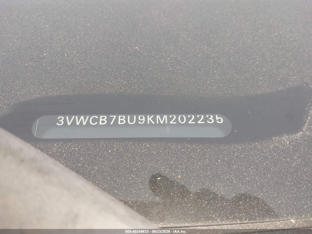 45349633 :رقم المزاد ، 3VWCB7BU9KM202235 vin ، 2019 Volkswagen Jetta 1.4t R-line/1.4t S/1.4t Se مزاد بيع