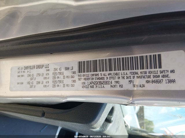 Auction sale of the 2011 Jeep Liberty Sport, vin: 1J4PN2GK9BW558314, lot number: 45349639