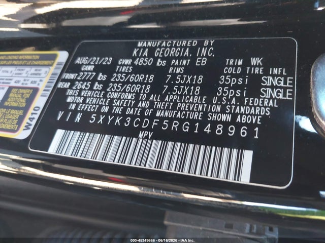 Продаж на аукціоні авто 2024 Kia Sportage Ex, vin: 5XYK3CDF5RG148961, номер лоту: 45349666
