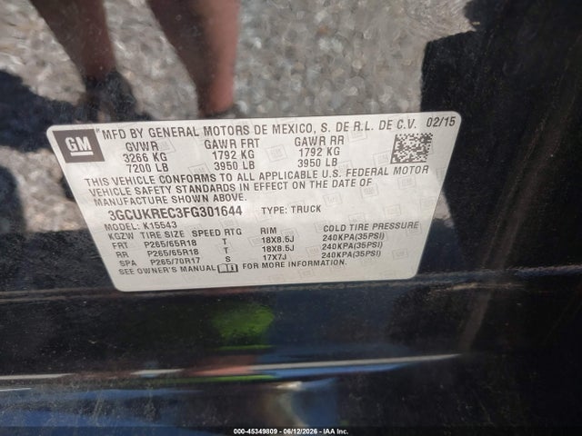 Chevrolet Silverado 1500 Lt 2015 3GCUKREC3FG301644 Image 7