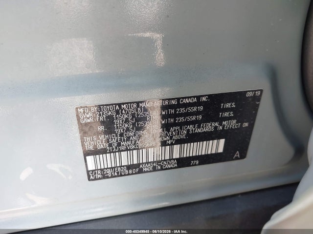 Toyota Rav4 Adventure 2019 2T3J1RFV6KC055688 Image 9