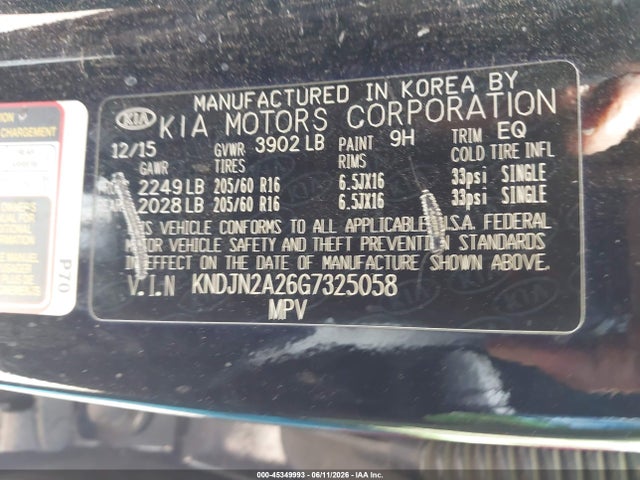 KIA Soul 2016 KNDJN2A26G7325058 Image 9