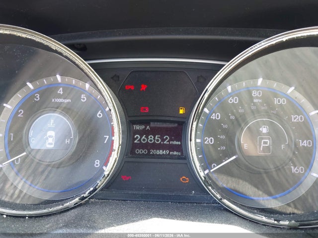 Aukcja sprzedaży 2013 Hyundai Sonata Gls, vin: 5NPEB4ACXDH709138, numer aukcji: 45350001