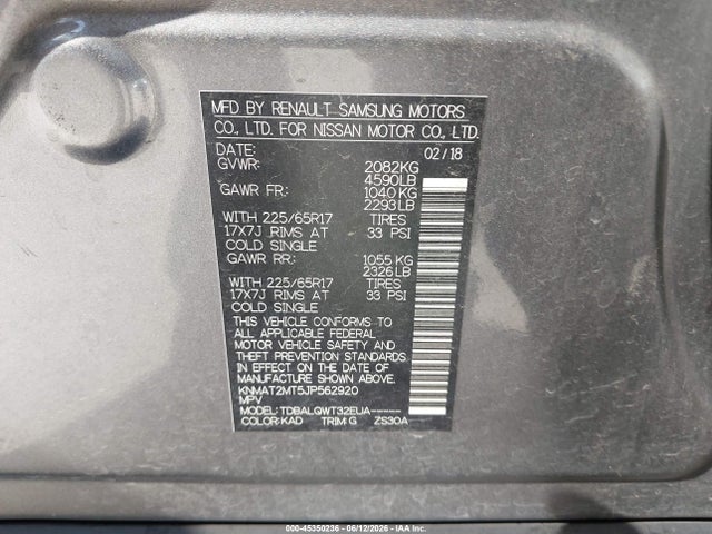 Nissan ROGUE SV 2018 KNMAT2MT5JP562920 Image 9